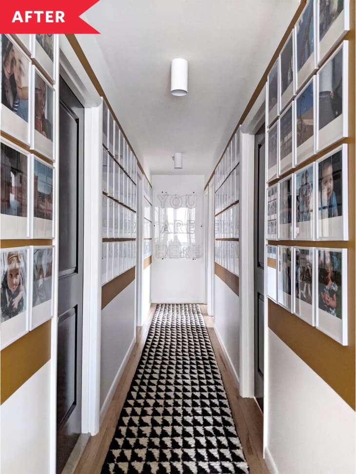 How to Makeover Your Hallway with Family Photos and Paint Apartment Therapy